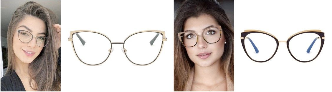 Diferentes estilos de lentes ideales para rostro ovalado