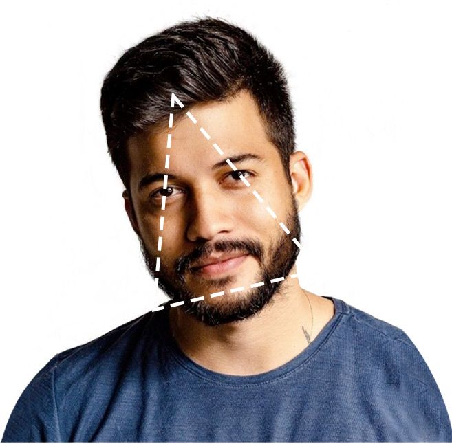 Gafas recomendadas para equilibrar un rostro triangular