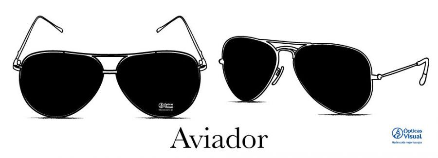 Lentes estilo aviador con marco metálico dorado