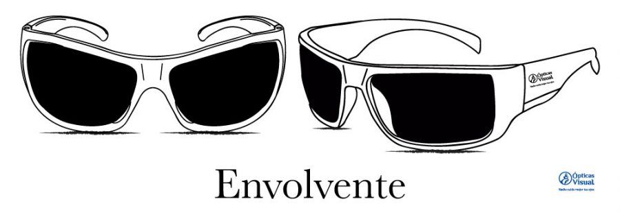 Lentes envolventes deportivos con protección lateral