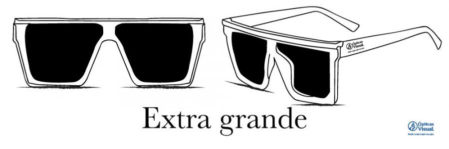 Lentes extragrandes oversized de moda