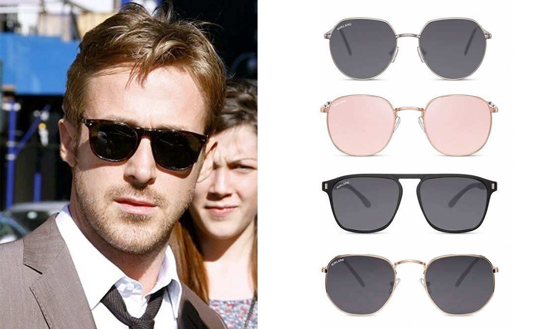 Hombre con cara triangular usando lentes browline que equilibran su rostro