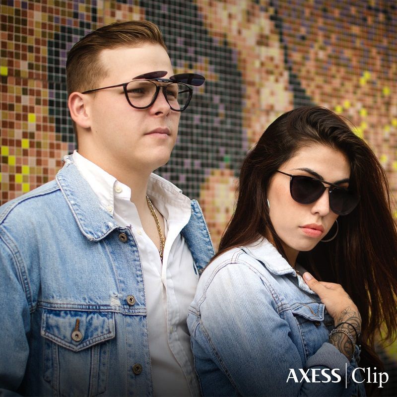 Lentes Axess con clip magnético puesto
