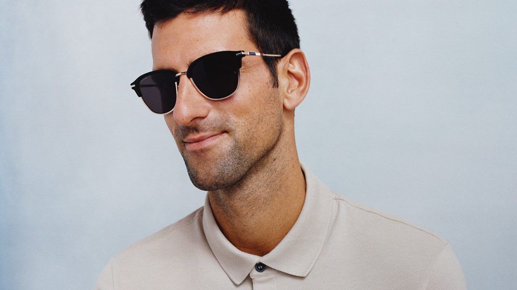 Detalle de materiales y colores de lentes Lacoste